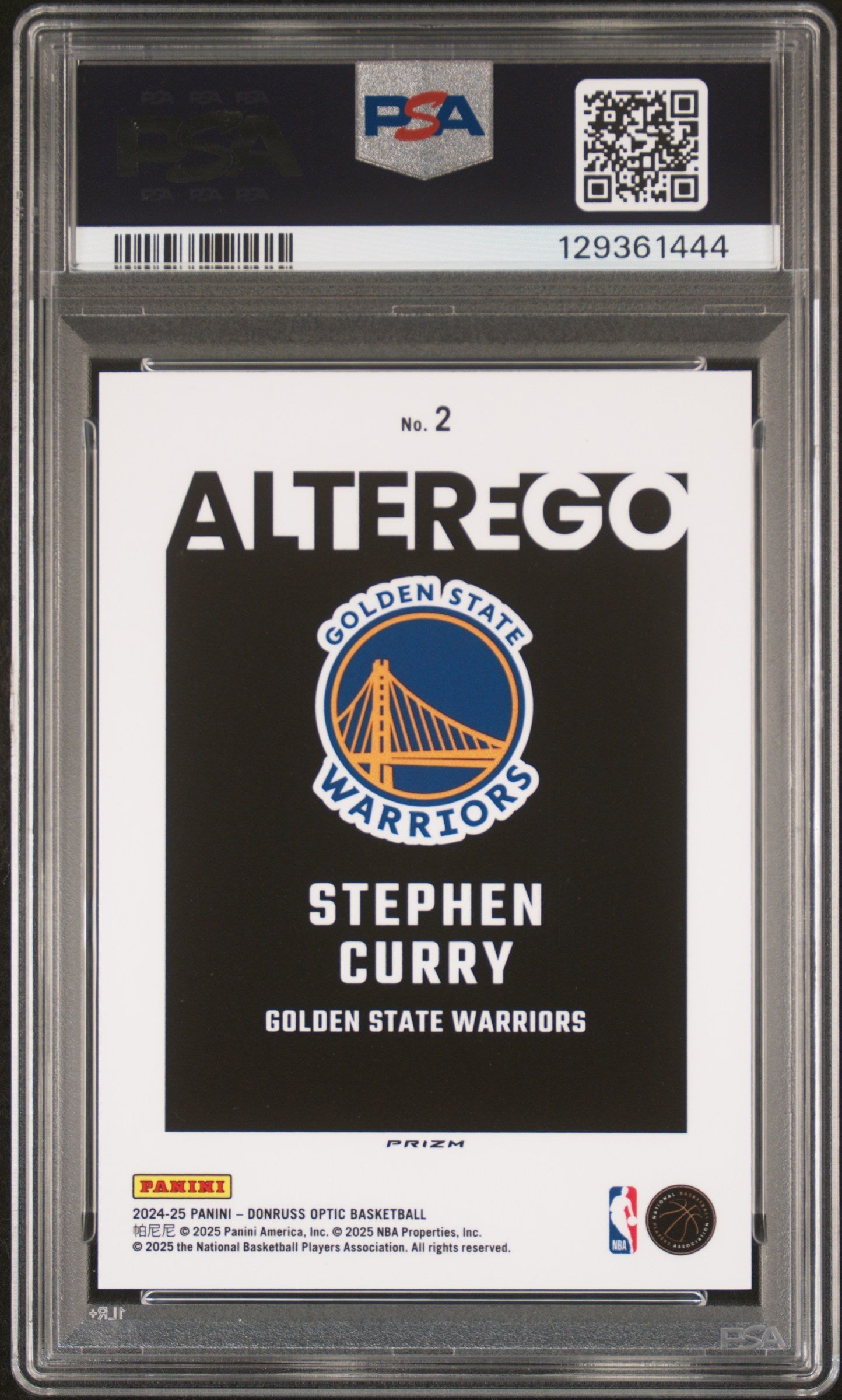 2024 Donruss Optic Alter Ego Stephen Curry PSA 10 GEM MINT Golden State Warriors - Graded Sports Cards