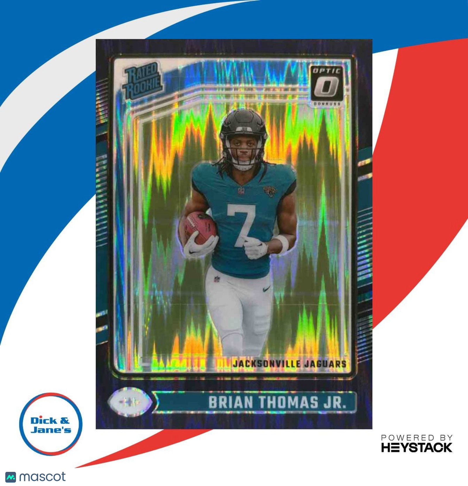2024 Donruss Optic Brian Thomas Jr. Purple Shock #214 RC Jacksonville Jaguars - Sports Cards