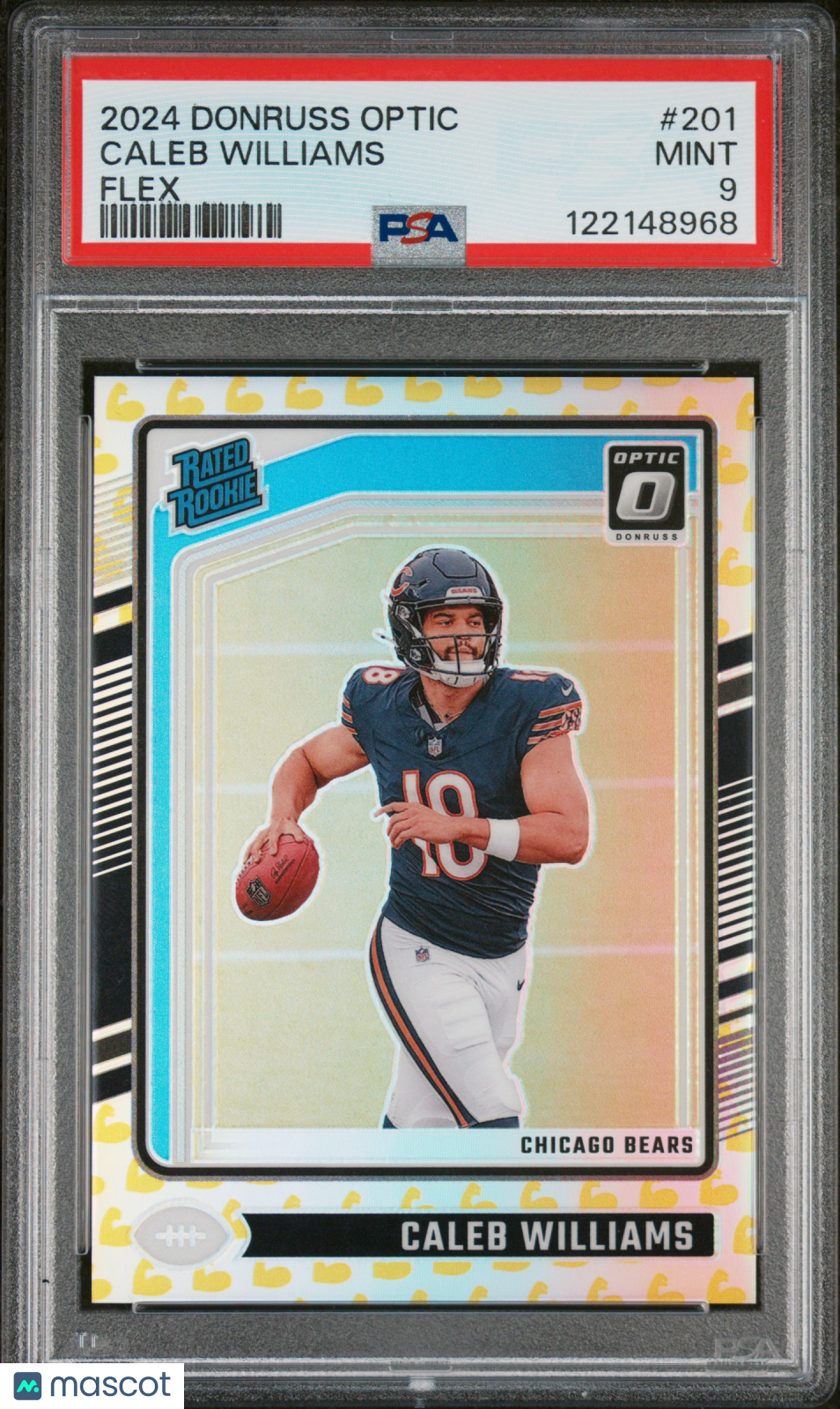 2024 Donruss Optic Caleb Williams Flex Rookie 023/149 #201 PSA 9 Chicago Bears Graded Sports Cards
