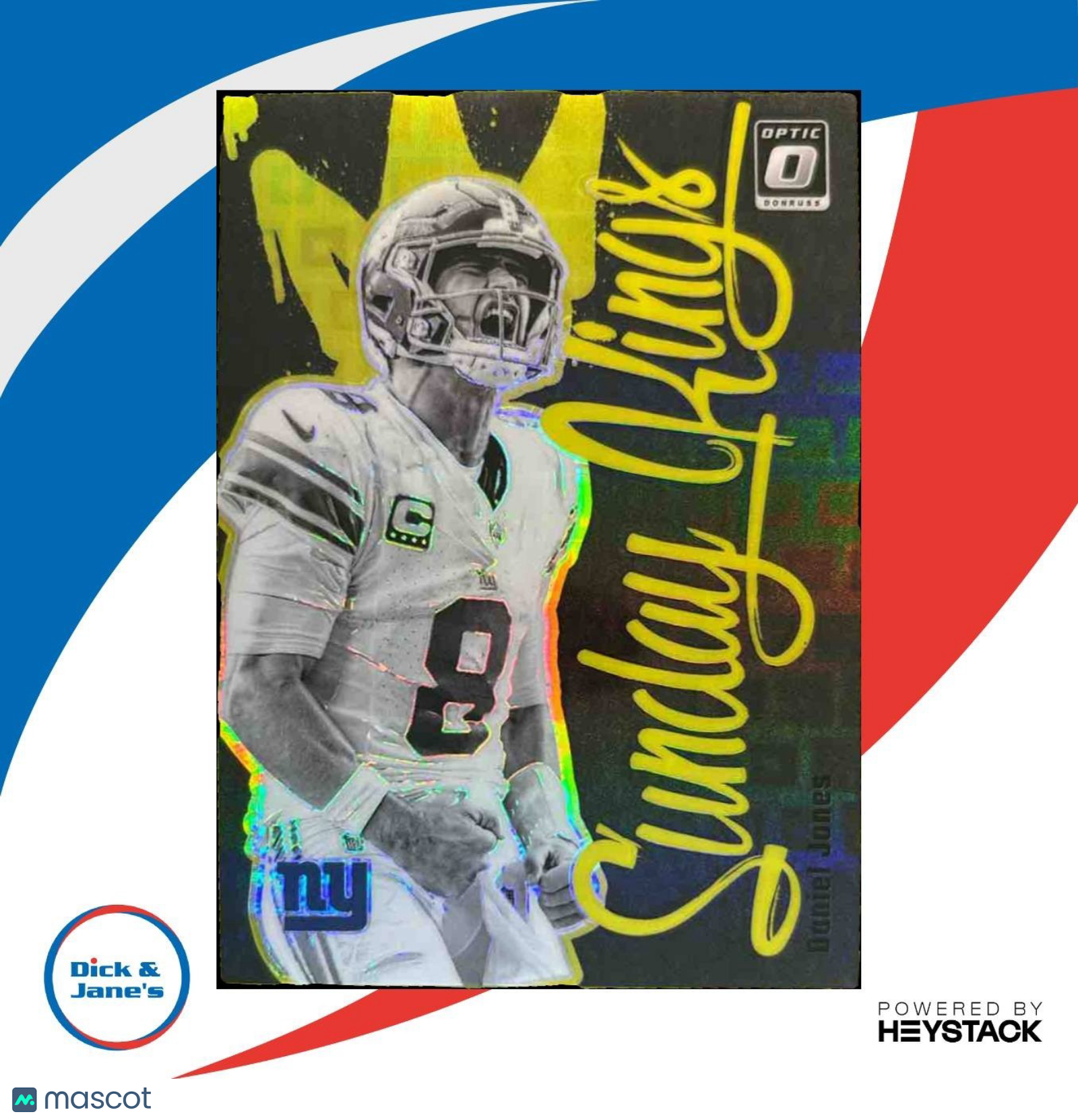 2024 Donruss Optic Daniel Jones Sunday Kings Black Pandora 19/25 #29 Giants - Sports Cards