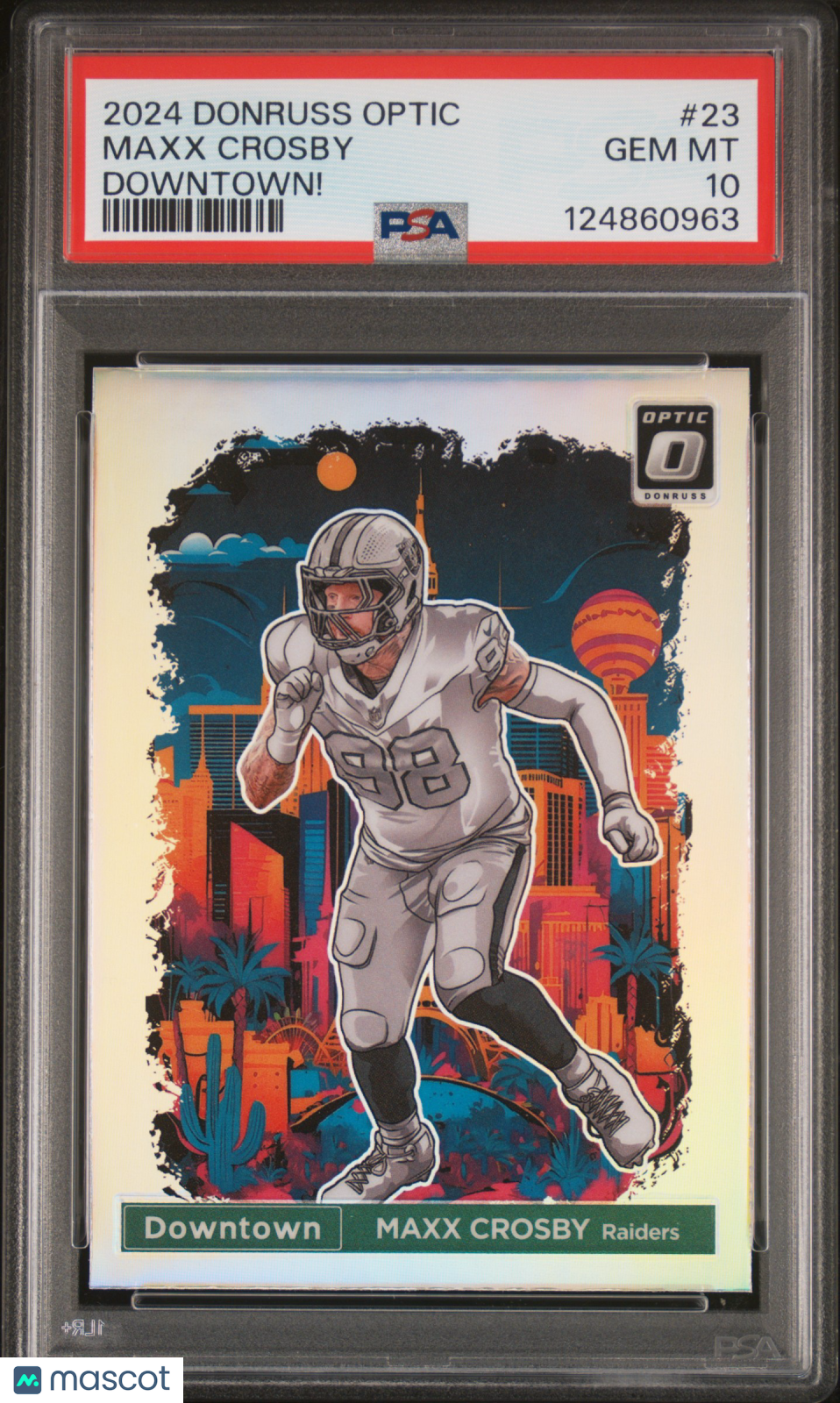 2024 Donruss Optic Downtown! Maxx Crosby Downtown #23 PSA 10 Las Vegas Raiders - Graded Sports Cards