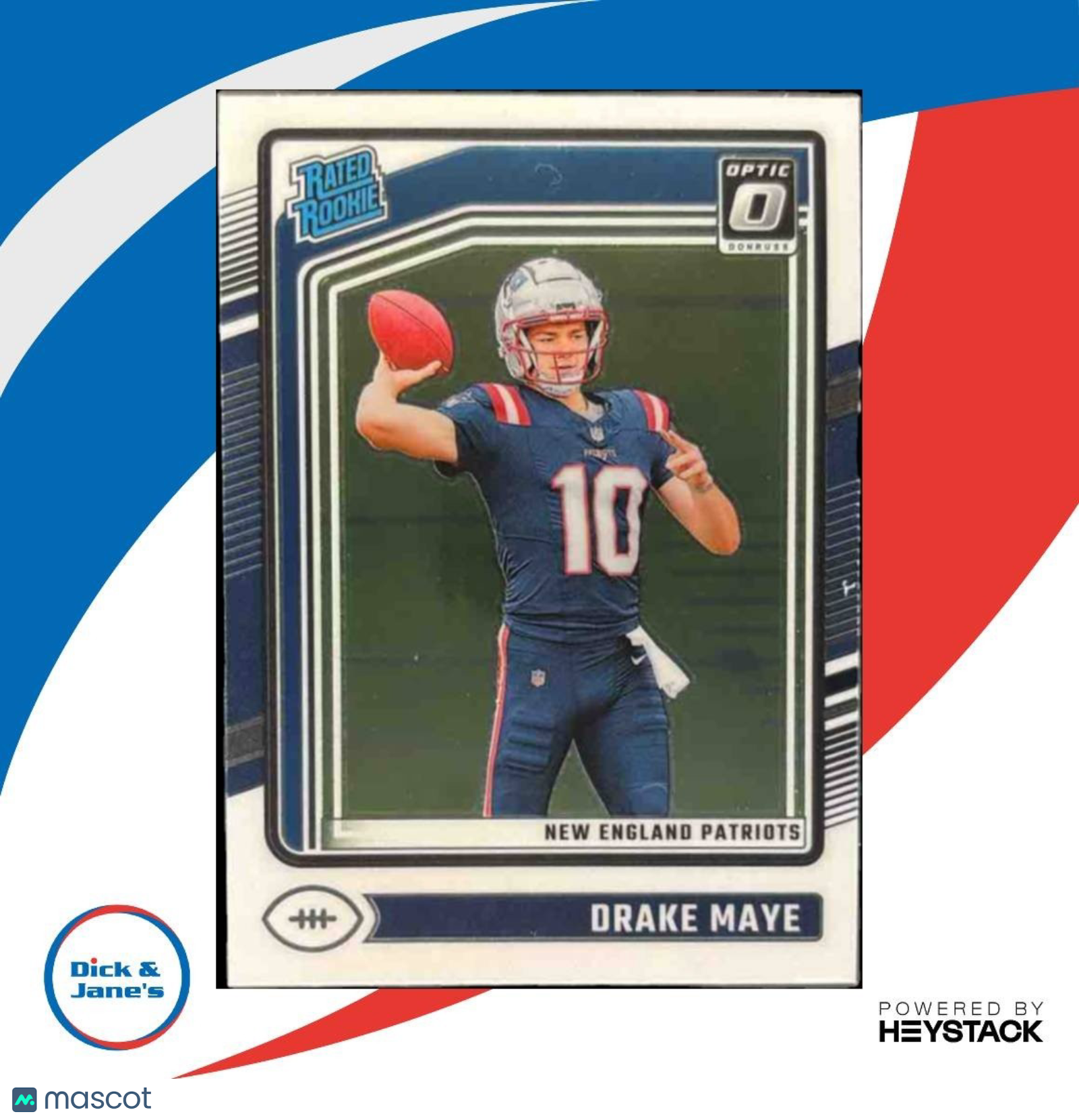 2024 Donruss Optic Drake Maye #229 Rated Rookie Patriots - Sports Cards