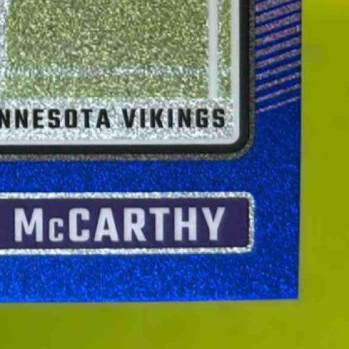 2024 Donruss Optic J.J. McCarthy Blue Glitter 235 Rated Rookie Minnesota Vikings - Sports Cards