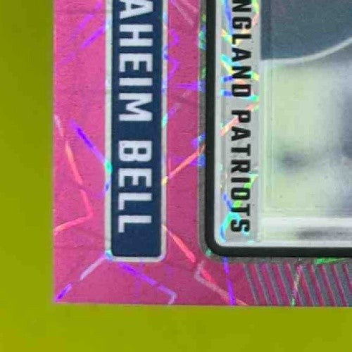 2024 Donruss Optic Jaheim Bell Rated Rookie Auto Pink Velocity /50 #238 Patriots - Sports Cards