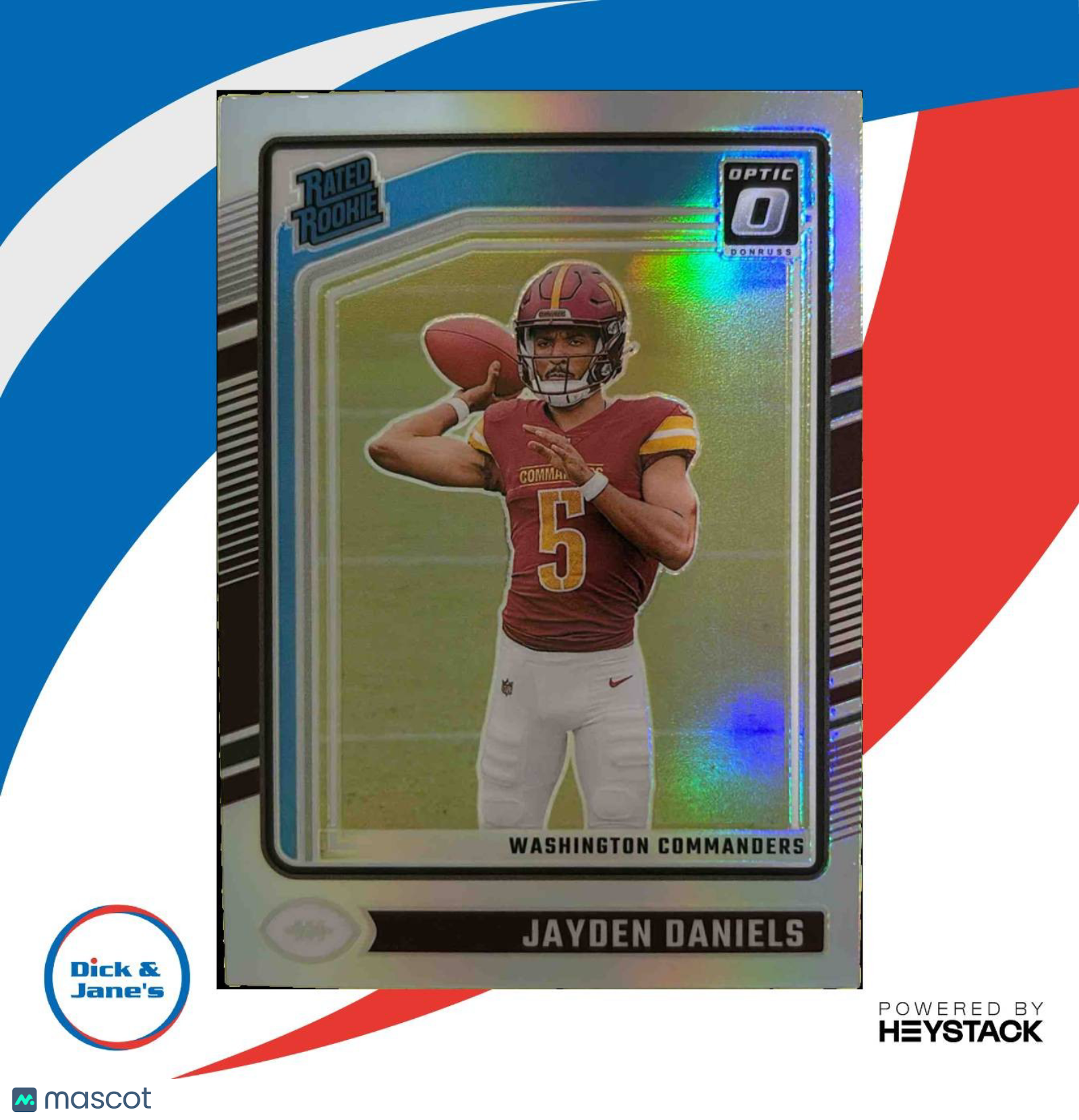 2024 Donruss Optic Jayden Daniels Holo #248 Rated Rookie Washington Commanders - Sports Cards
