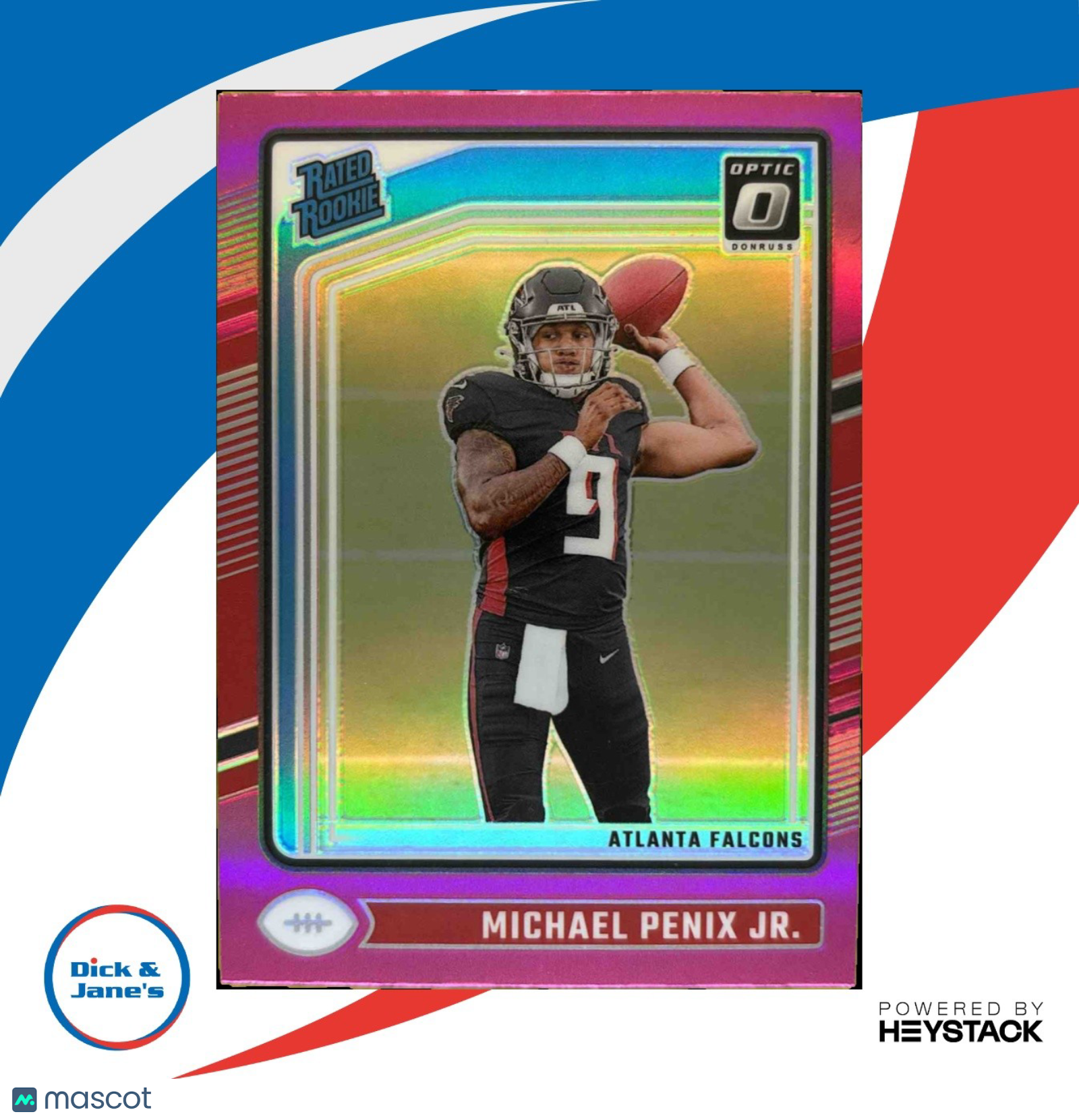 2024 Donruss Optic Michael Penix Jr. Pink #279 Rated Rookie Atlanta Falcons - Sports Cards