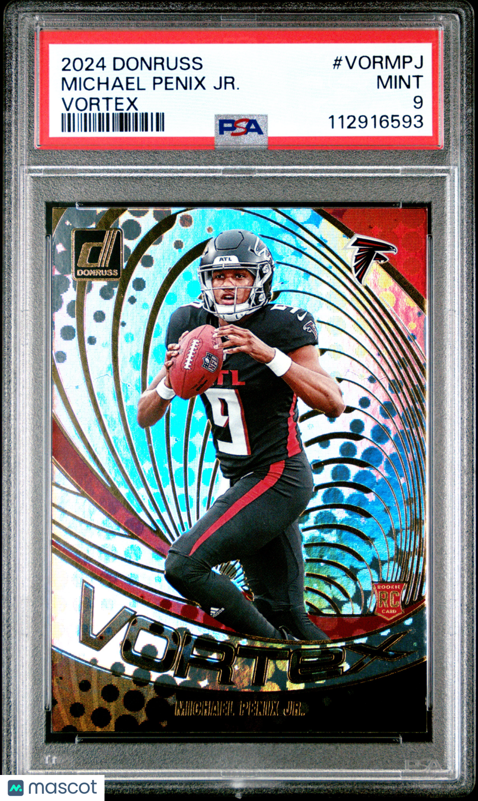 2024 Donruss Vortex Michael Penix Jr. Rookie PSA 9 MINT Atlanta Falcons - Graded Sports Cards