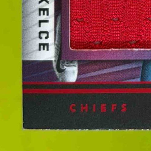 2024 Illusions Brock Bowers Travis Kelce Rookie Idols Dual Memorabilia Red /199 - Sports Cards