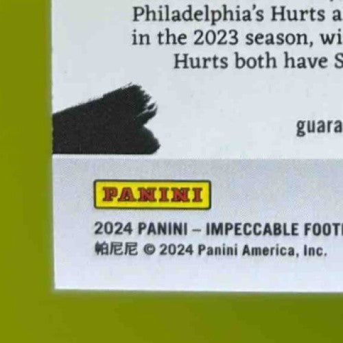 2024 Impeccable Jalen Hurts Tua Tagovailoa Jordan Love Brock Purdy Ink Quads /5 Sports Cards