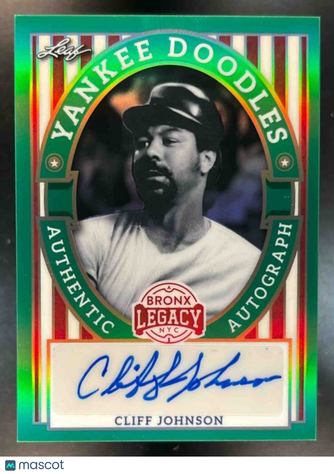 2024 Leaf A Bronx Legacy Cliff Johnson Yankee Doodle Auto Green 1/6 YD-CJ1 Auto - Sports Cards
