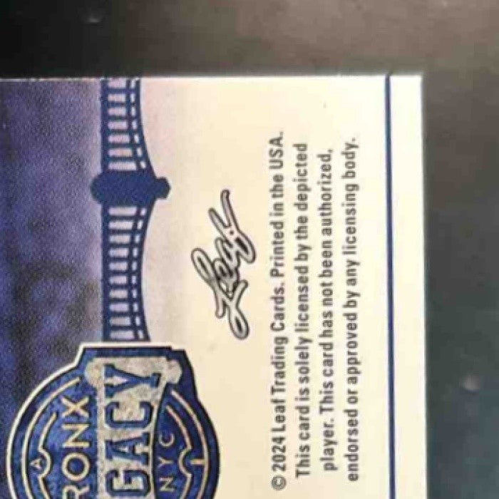 2024 Leaf A Bronx Legacy Jim Leyritz Stadium Signatures /35 Auto New York Yankee - Sports Cards