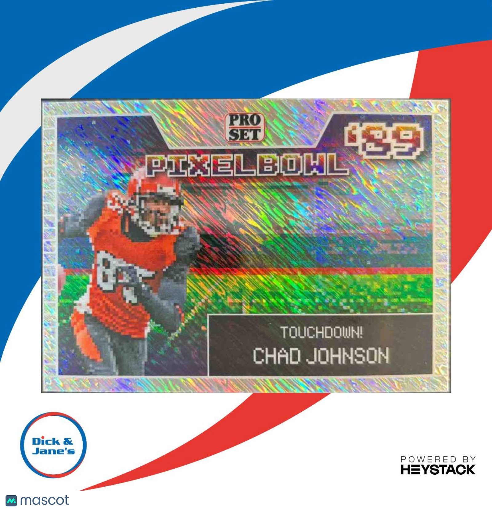 2024 Leaf Chad Johnson Pro Set Pixel Bowl ’89 Shimmer Silver /10 Bengals - Sports Cards