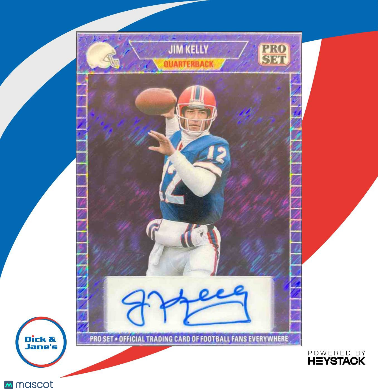 2024 Leaf Collective Dual Auto Jim Kelly Cam Ward Mash Up Purple/8 Hurricanes QB - Sports Cards