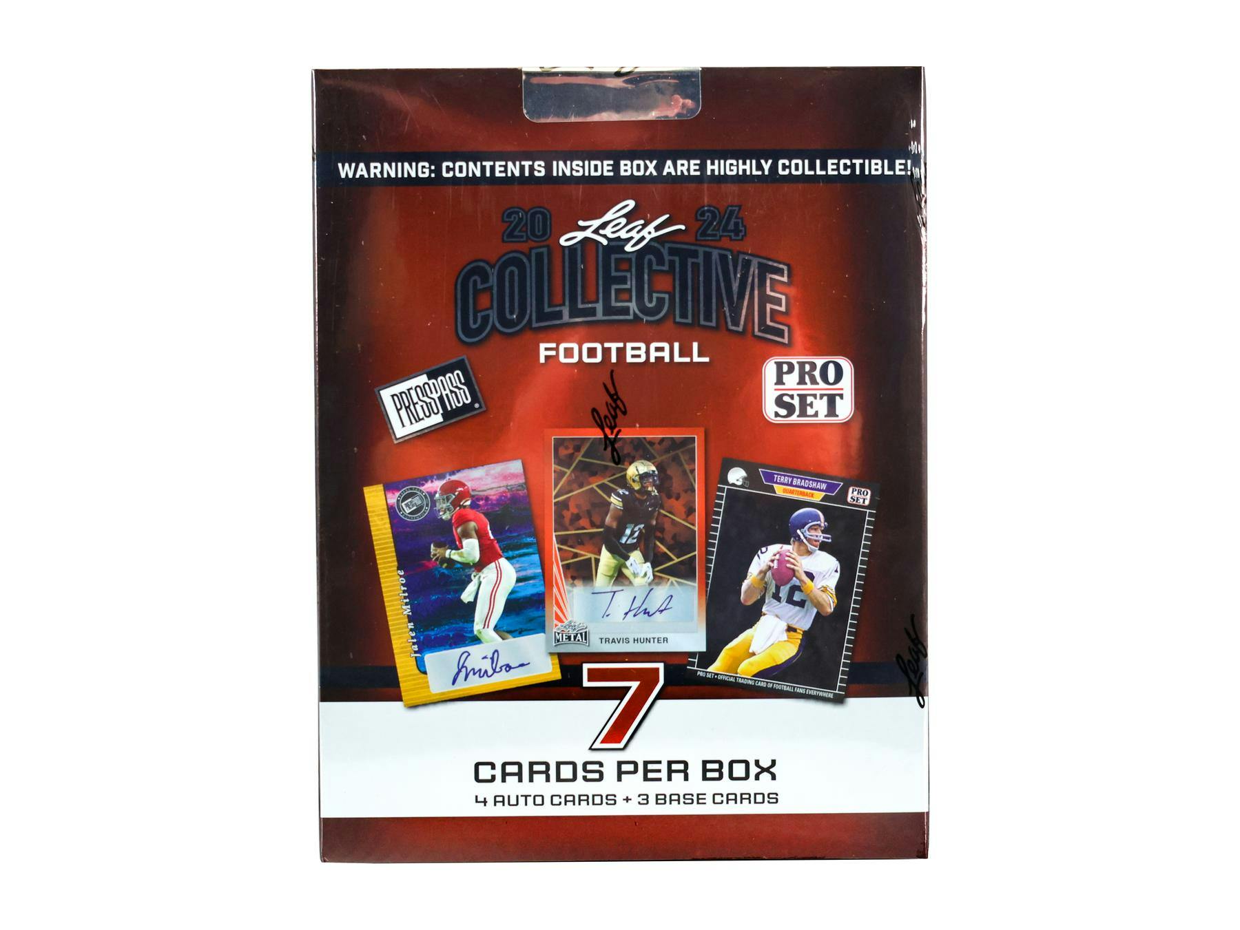 2024 Leaf Collective Football Hobby Box (4 Autos) Travis Hunter Jayden Daniels Cam Ward - NFL Hobby Box
