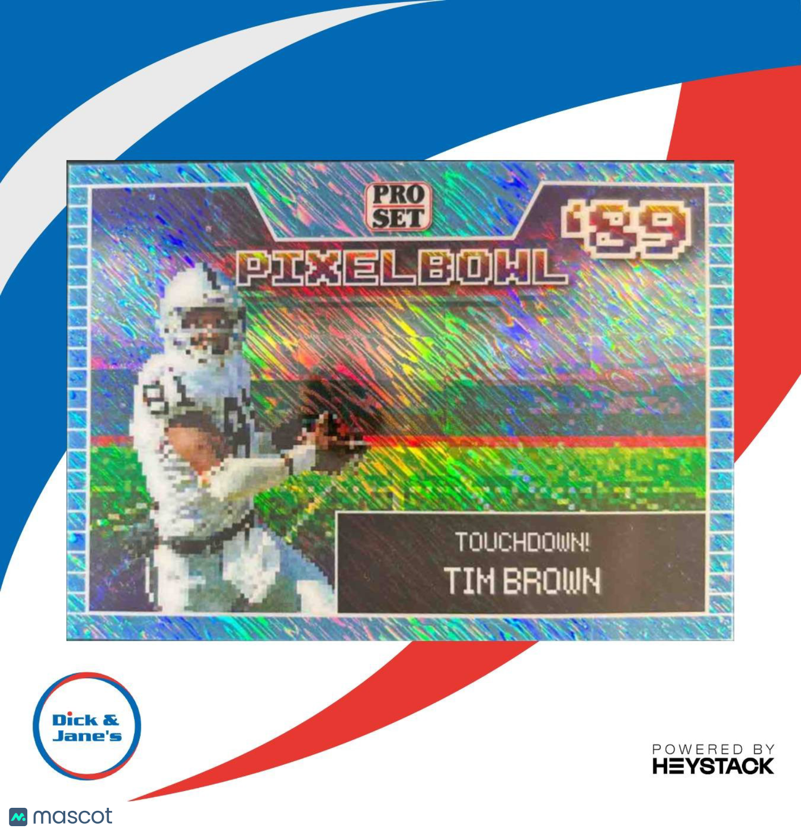 2024 Leaf Collective Tim Brown Pro Set Pixel Bowl ’89 Light Blue /25 Raiders - Sports Cards