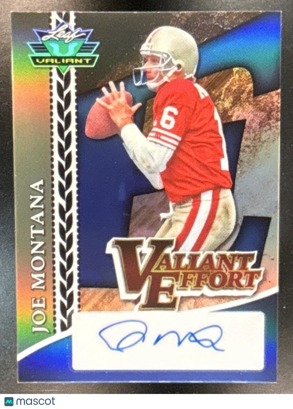 2024 Leaf Eclectic Joe Montana Valiant Effort Auto /8 Auto San Francisco 49ers - Sports Cards