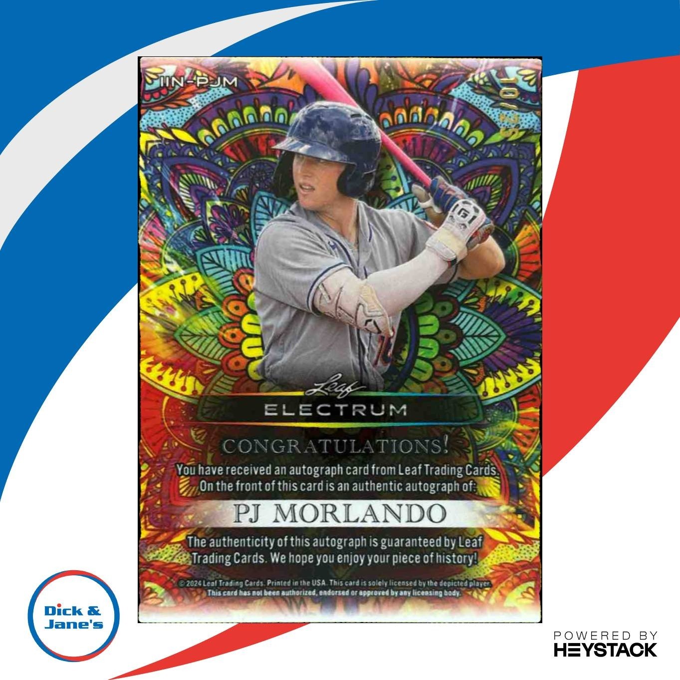 2024 Leaf Electrum PJ Morlando Intricate Ink Purple /25 #IIN-PJM Auto - Sports Cards