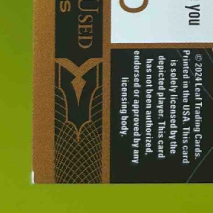 2024 Leaf In The Game Game Used Patch (PINK COLOR MATCH) Lionel Messi MEM - Sports Cards