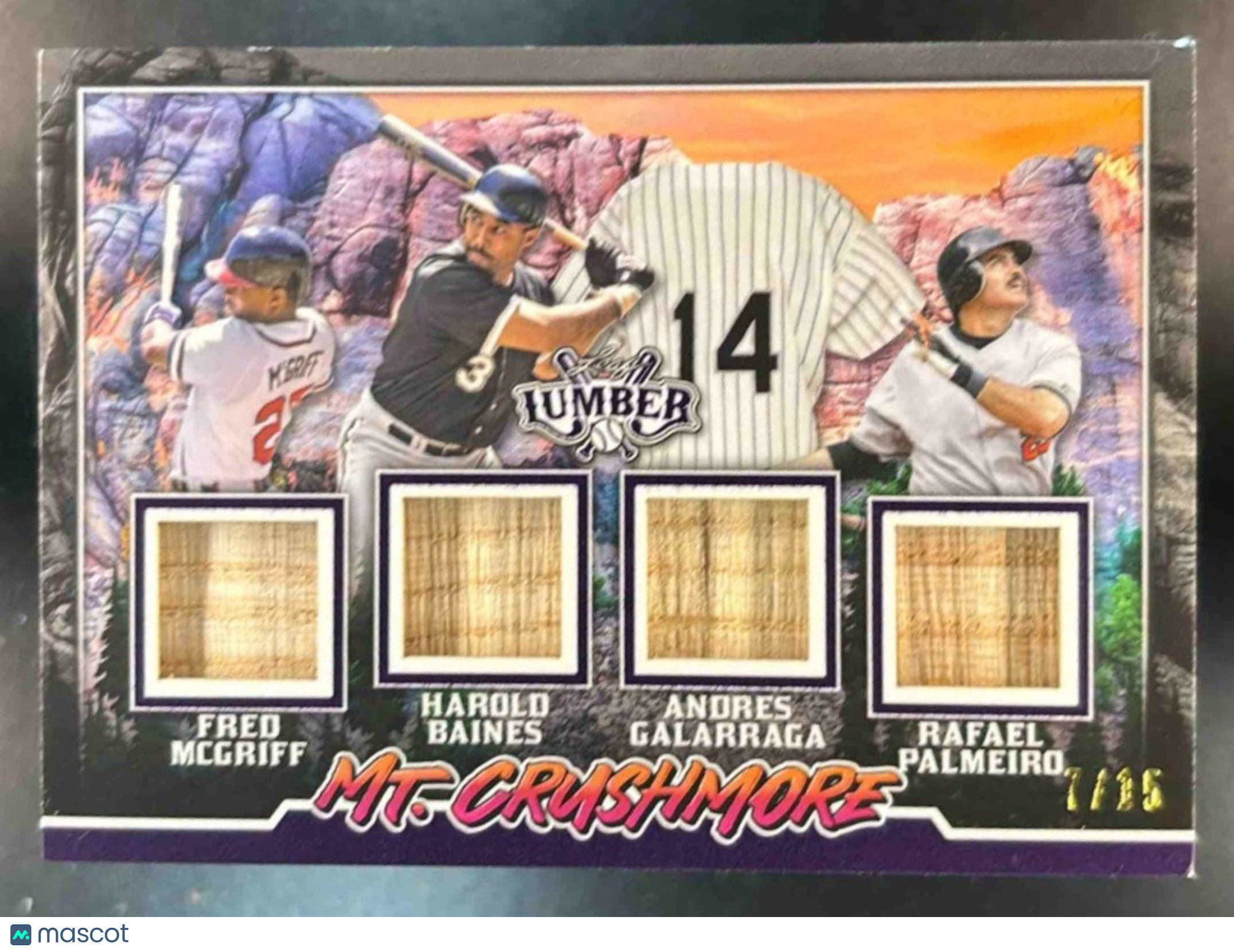 2024 Leaf Lumber McGriff Baines Galarraga Mt. Crushmore Pewtet Patch /15 - Sports Cards