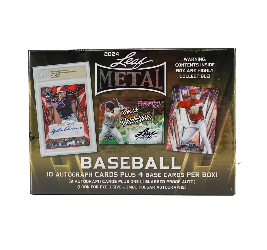2024 Leaf Metal Baseball Hobby Jumbo Box (10 Autos) ELy Crews Skenes More! - MLB Hobby Box