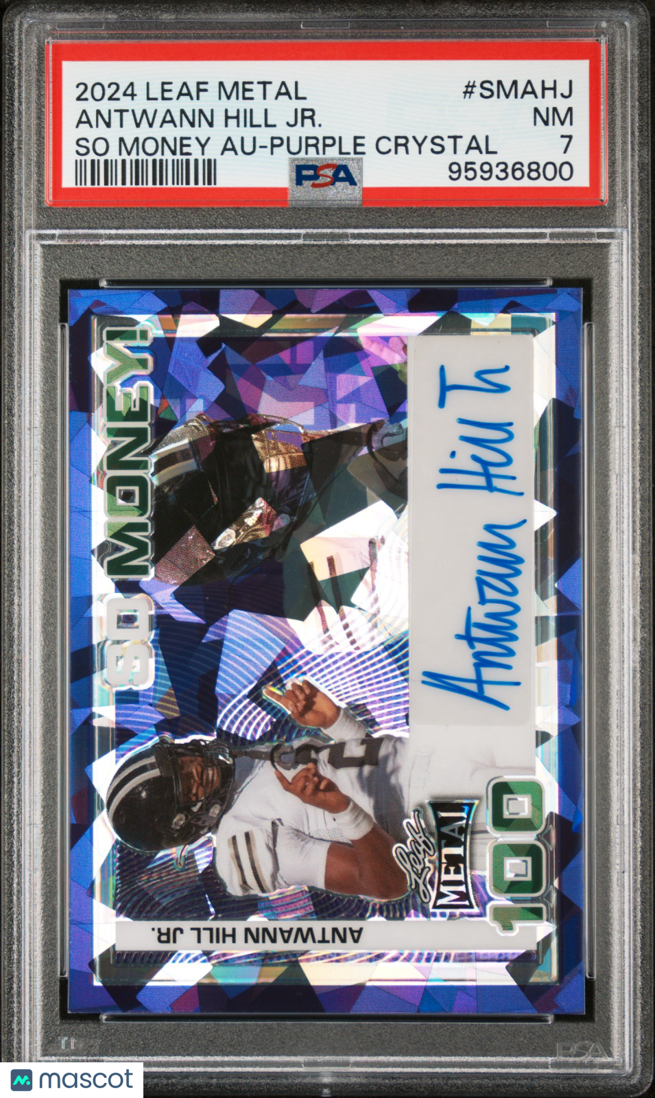 2024 Leaf Metal So Money Autographs Antwann Hill JR. So Money Au Purple PSA 7 - Graded Sports Cards