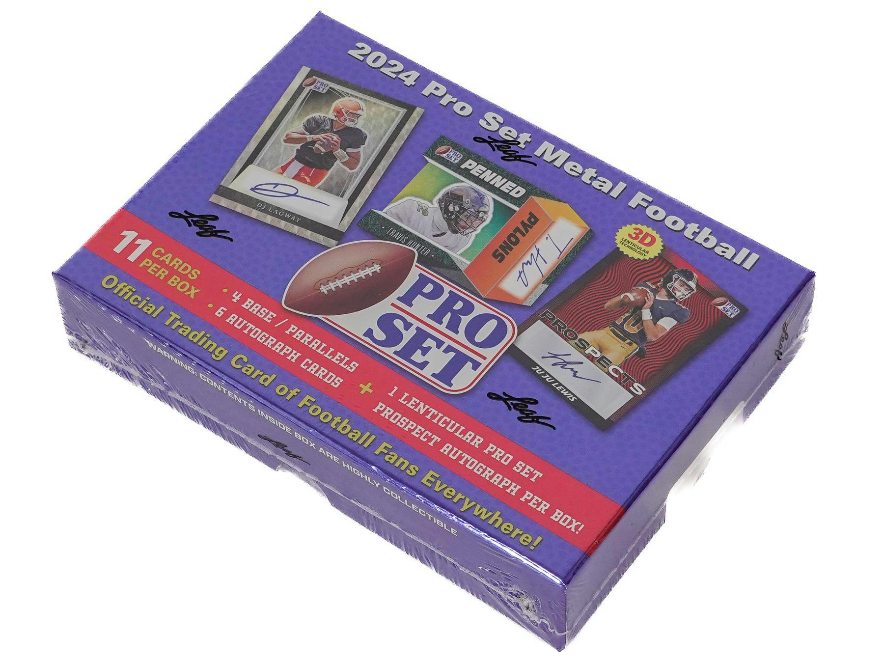 2024 Leaf Pro Set Metal Football Hobby Box (6 Autos / Box) NFL Hobby Box