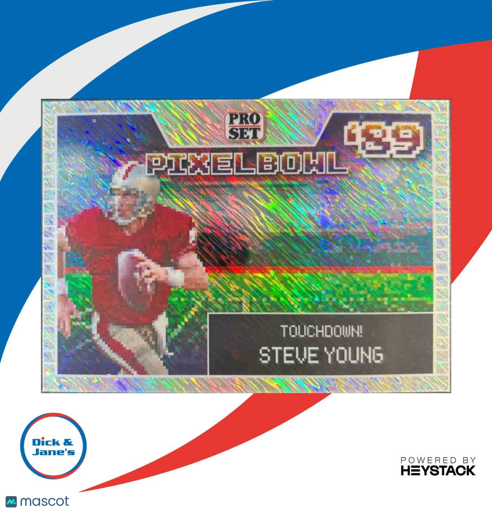 2024 Leaf Steve Young Pro Set Pixel Bowl ’89 Shimmer Silver /5 49ers - Sports Cards