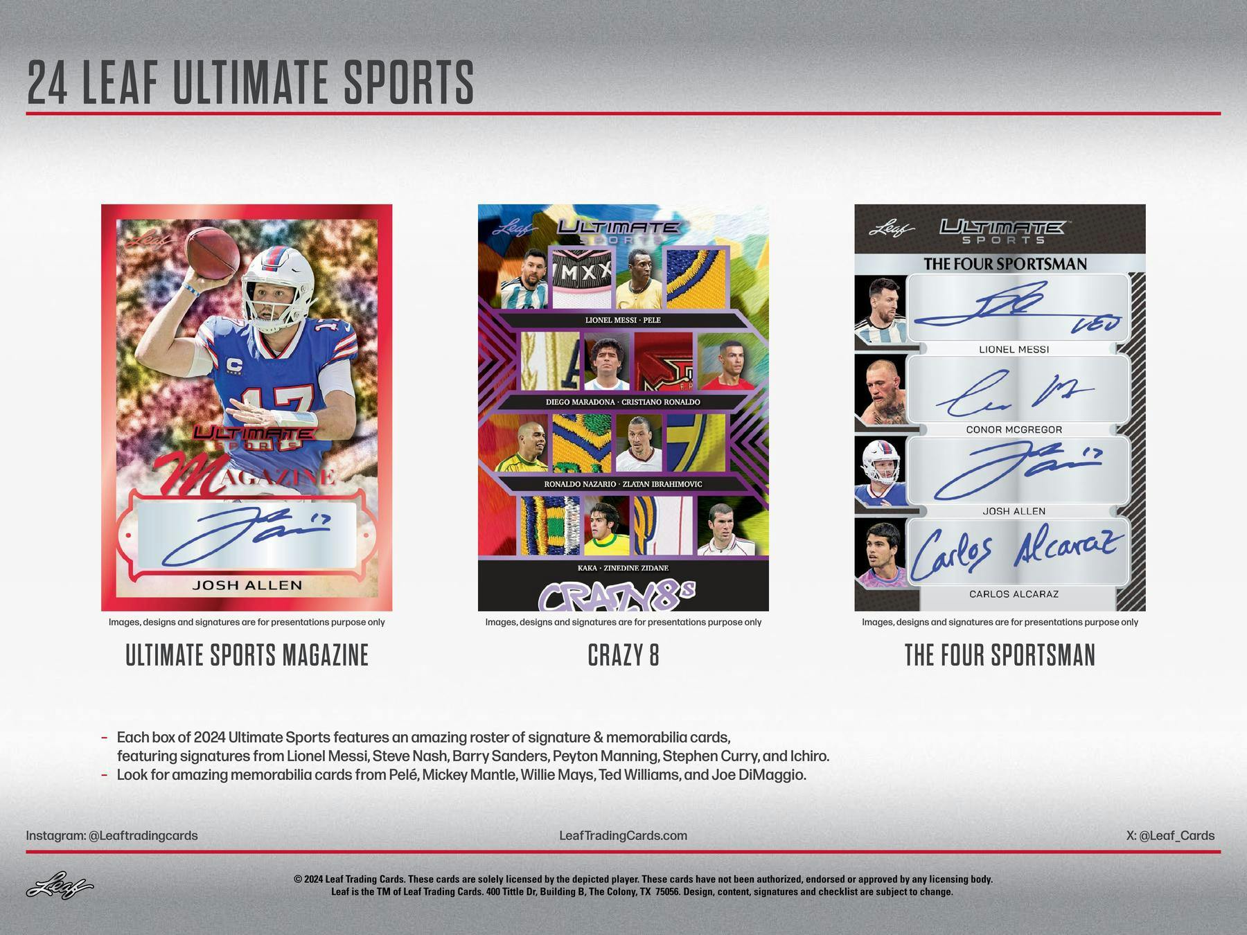 2024 Leaf Ultimate Sports Hobby Box (3 Premium Cards) - NFL Hobby Box