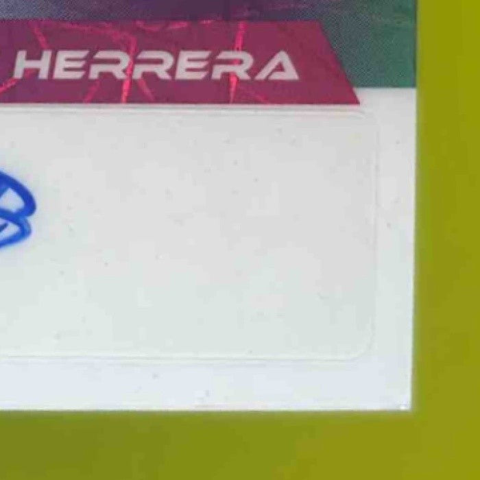2024 Leaf Vivid Welinton Herrera Auto Laser Green /1 Colorado Rockies - Sports Cards