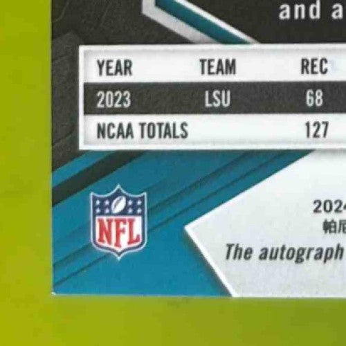 2024 Mosaic Brian Thomas Jr. Rookie Auto White SSP #323 RC Jacksonville Jaguars - Sports Cards