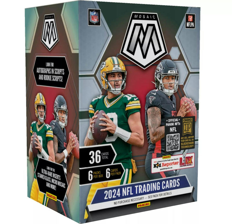 2024 Panini Mosaic NFL Football Retail Blaster Box (One Orange Fluorescent Parallel Insert)