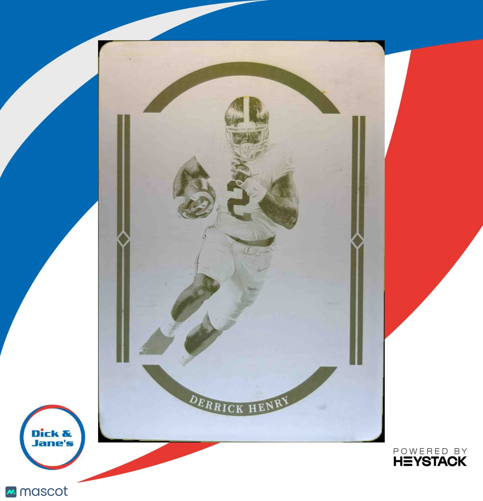2024 National Treasures Collegiate Derrick Henry Printing Plates Black 1/1 - Sports Cards