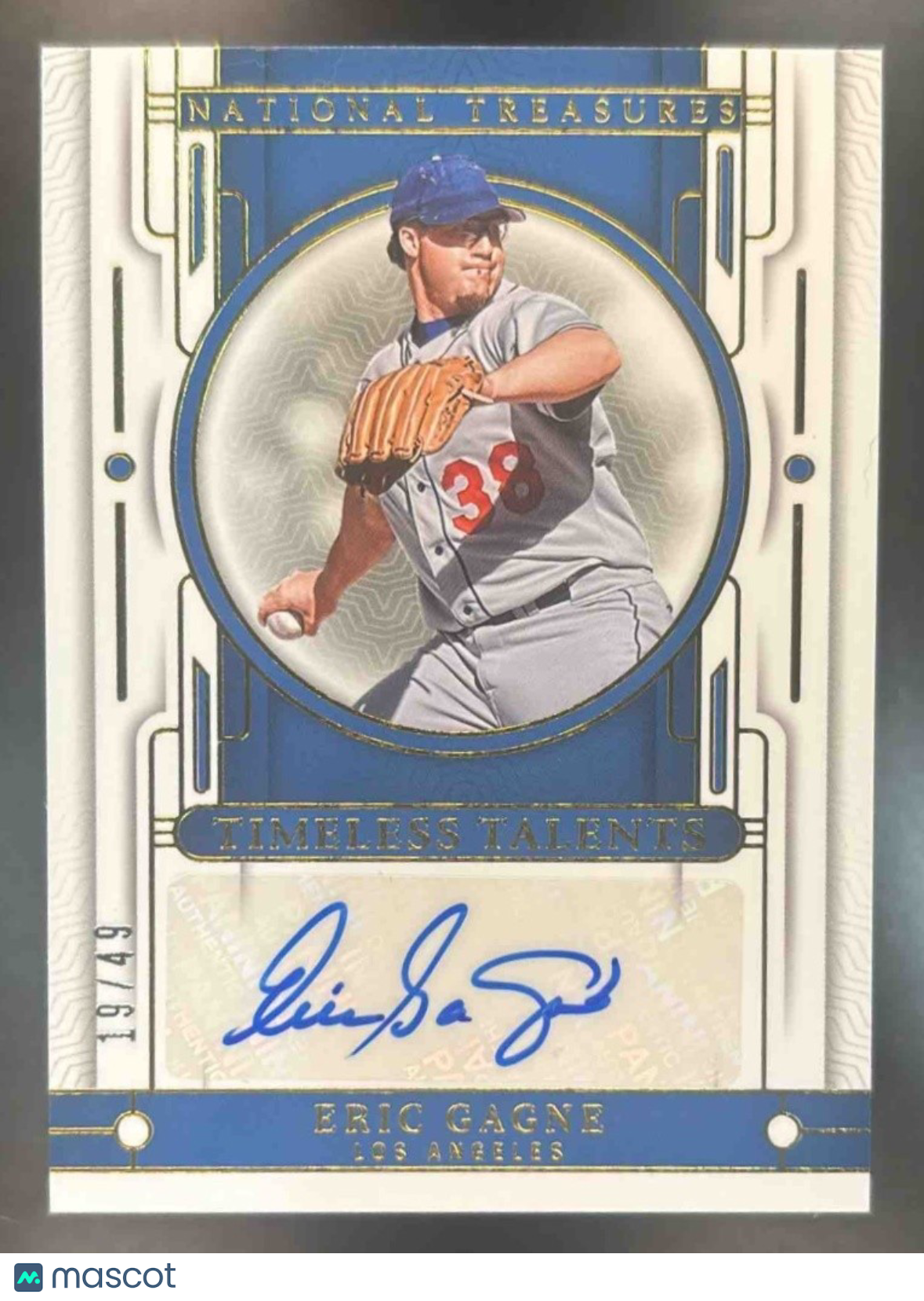 2024 National Treasures Eric Gagne Timeless Talents Signatures /49 Auto Dodgers - Sports Cards