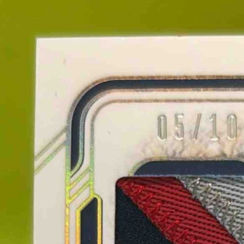 2024 National Treasures Mike Vrabel Lasting Legacies Auto Relic Holo Gold 5/10 - Sports Cards