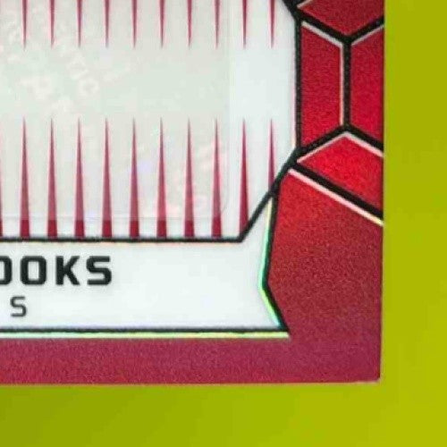 2024 Obsidian Jonathon Brooks Rookie Jumbo Jersey Auto Red 47/75 Panthers - Sports Cards