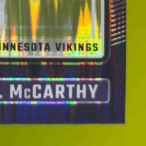 2024 Optic J.J. McCarthy Purple Shock 235 Rated Rookie Minnesota Vikings - Sports Cards