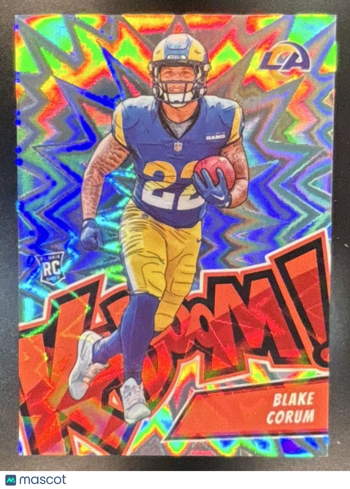2024 Panini Absolute Blake Corum Kaboom Vertical #23 RC SSP Los Angeles Rams - Sports Cards
