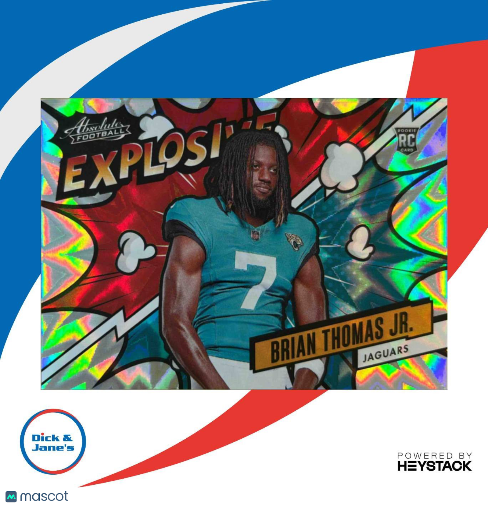 2024 Panini Absolute Brian Thomas Jr. Explosive #EX-BTJ RC Jacksonville Jaguars - Sports Cards