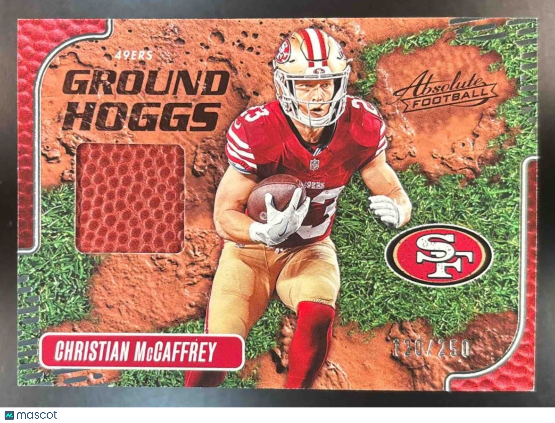 2024 Panini Absolute Christian McCaffrey Ground Hoggs Materials /250 MEM 49ers - Sports Cards