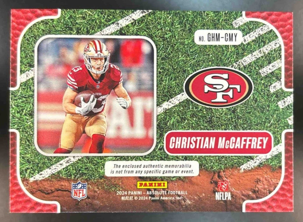2024 Panini Absolute Christian McCaffrey Ground Hoggs Materials /250 MEM 49ers - Sports Cards
