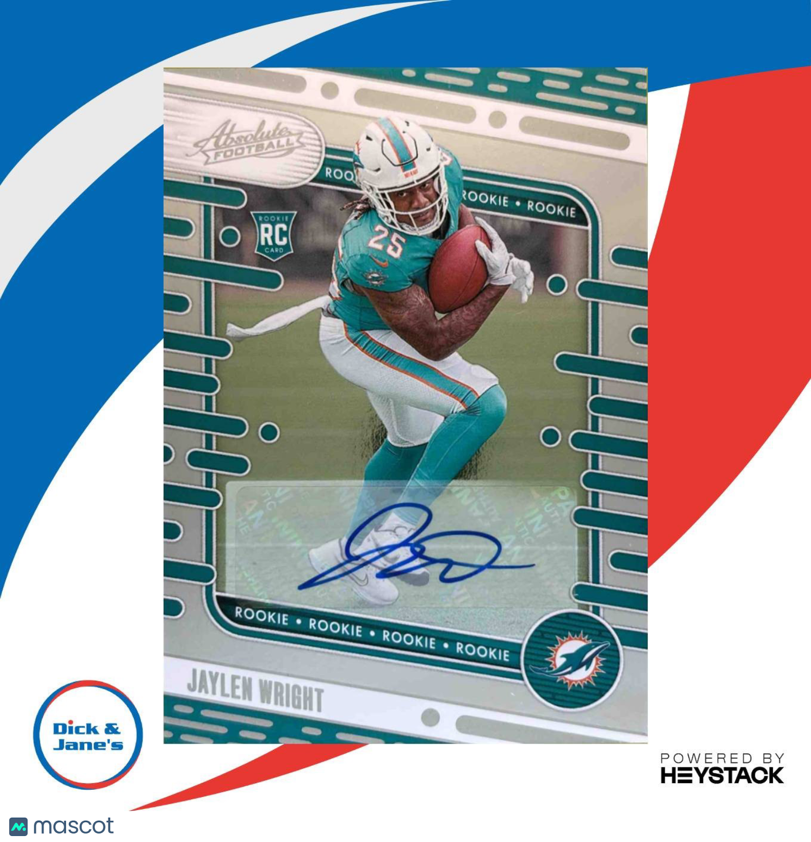 2024 Panini Absolute Jaylen Wright Signature Rookies #183 RC Auto Miami Dolphins - Sports Cards