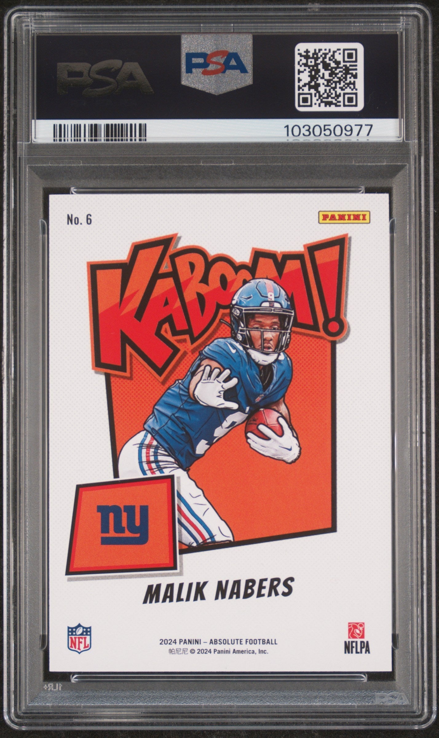 2024 Panini Absolute Kaboom! Horizontal Malik Nabers #6 PSA 9 - Graded Sports Cards