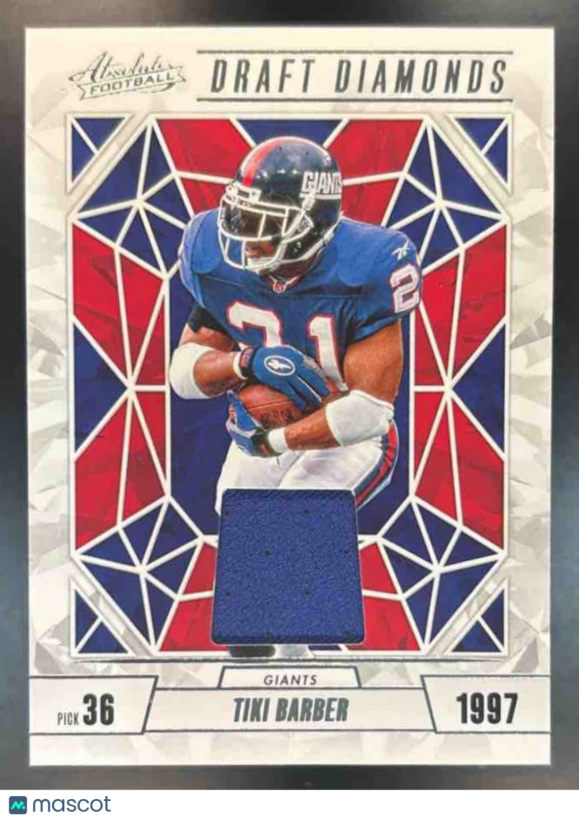 2024 Panini Absolute Tiki Barber Draft Diamonds Jersey MEM New York Giants - Sports Cards