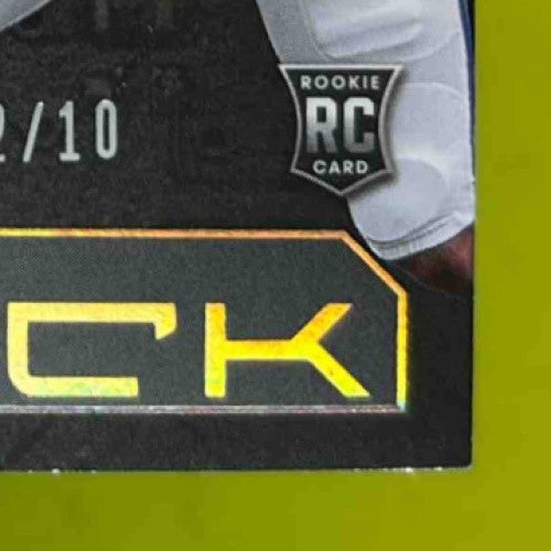 2024 Panini Black Malik Nabers Components Gold 2/10 #CO5 MEM RC New York Giants - Sports Cards