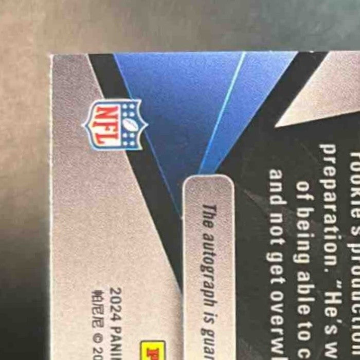 2024 Panini Black Theo Johnson Rookie Auto Royal /99 #190 RC New York Giants - Sports Cards