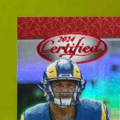 2024 Panini Certified Blake Corum Freshman Fabric Mirror Signature Red /199 Rams - Sports Cards