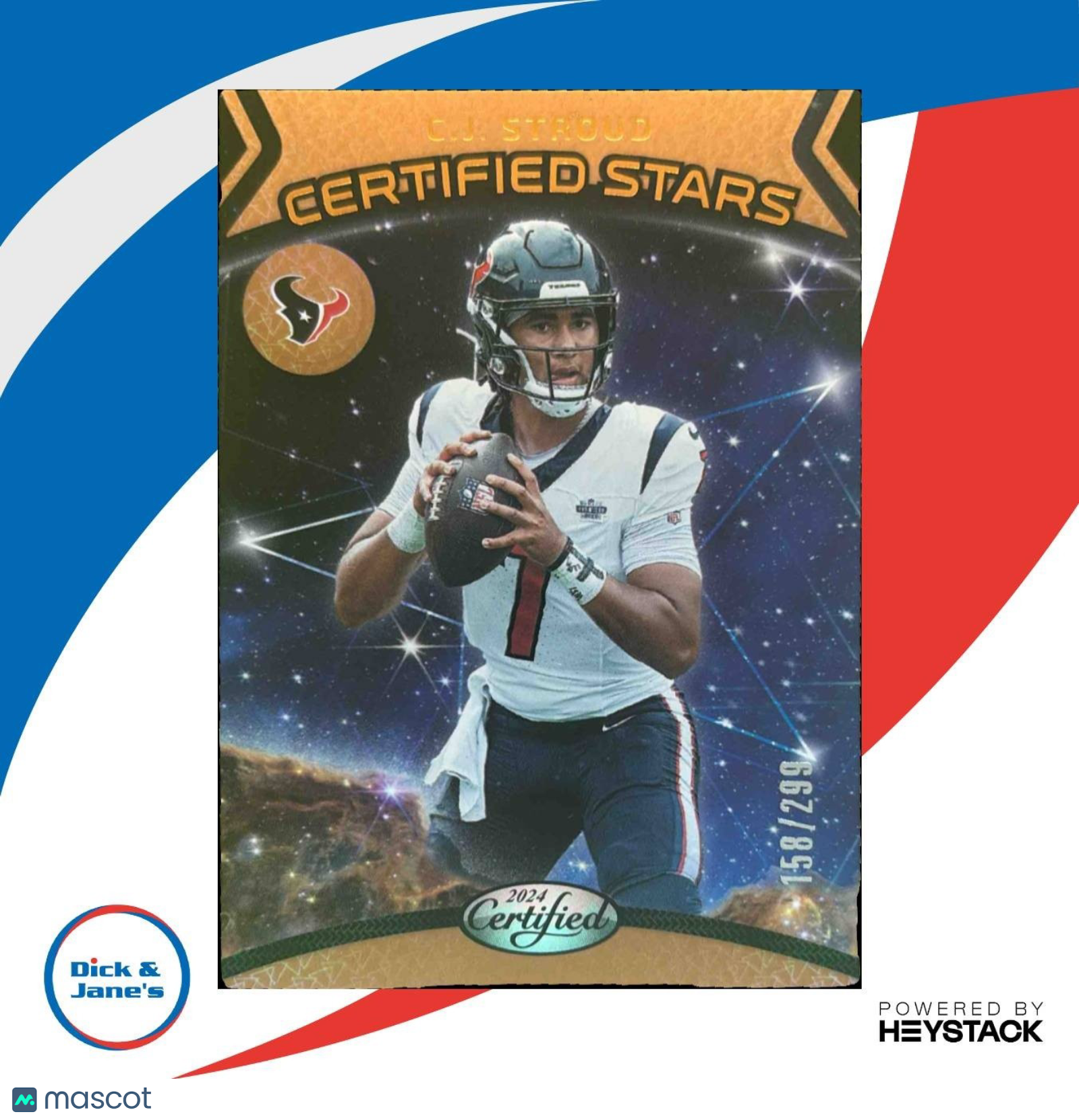 2024 Panini Certified C.J. Stroud Stars Bronze Mirror 158/299 #1 Houston Texans - Sports Cards