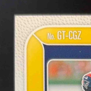 2024 Panini Certified Christian Gonzalez Gold Team Blue Mirror 7/75 Patriots - Sports Cards