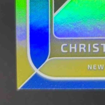 2024 Panini Certified Christian Gonzalez Gold Team Blue Mirror 7/75 Patriots - Sports Cards