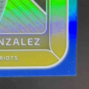 2024 Panini Certified Christian Gonzalez Gold Team Blue Mirror 7/75 Patriots - Sports Cards